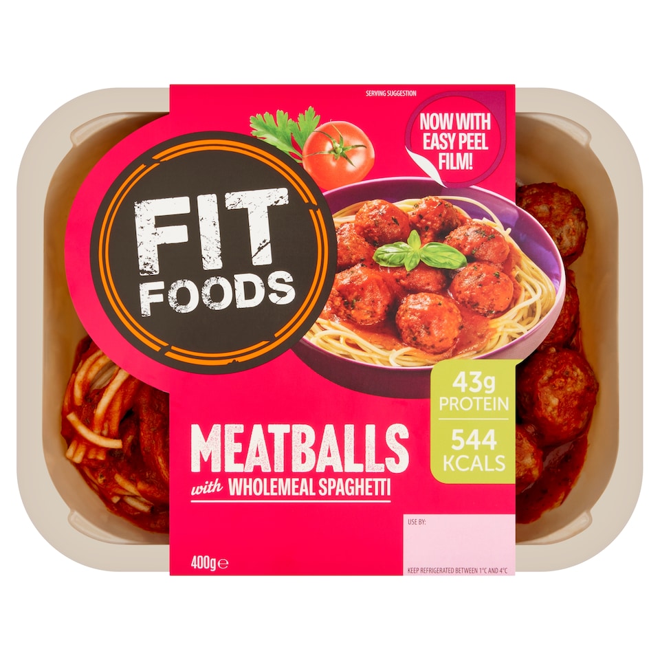 Fit Foods Meatballs with Wholemeal Spaghetti 400g