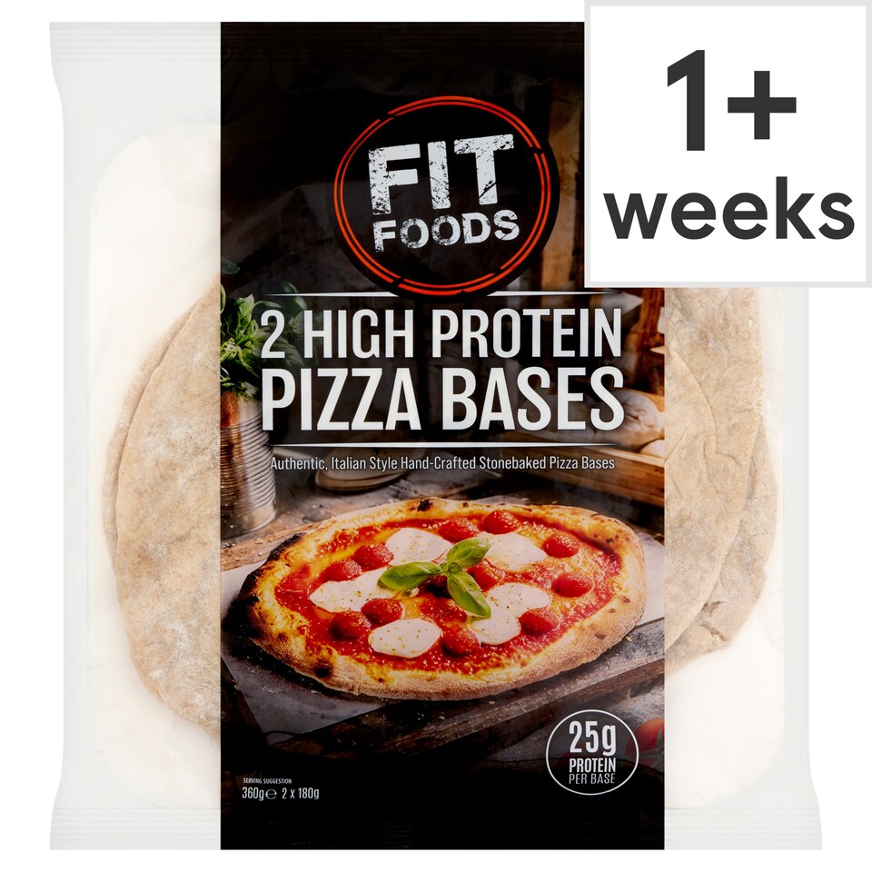 Fit Foods 2 High Protein Pizza Bases 360g (2x180g)