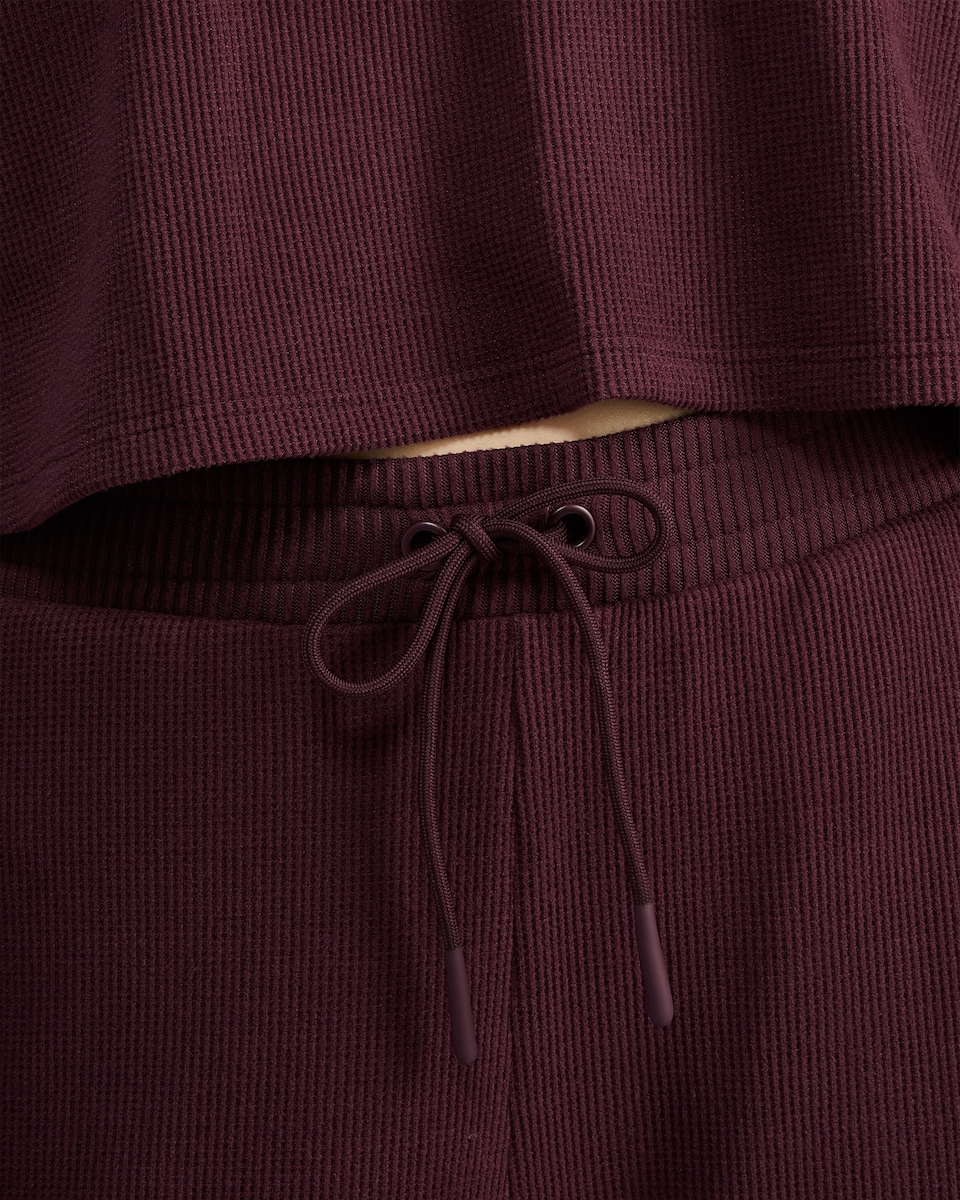 image 1 of F&F Waffle Henley Long Sleeved Pyjama Set in Purple