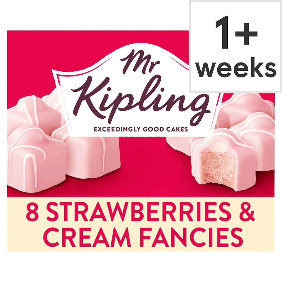 image 1 of Mr Kipling Strawberries & Cream Fancies 8 Pack