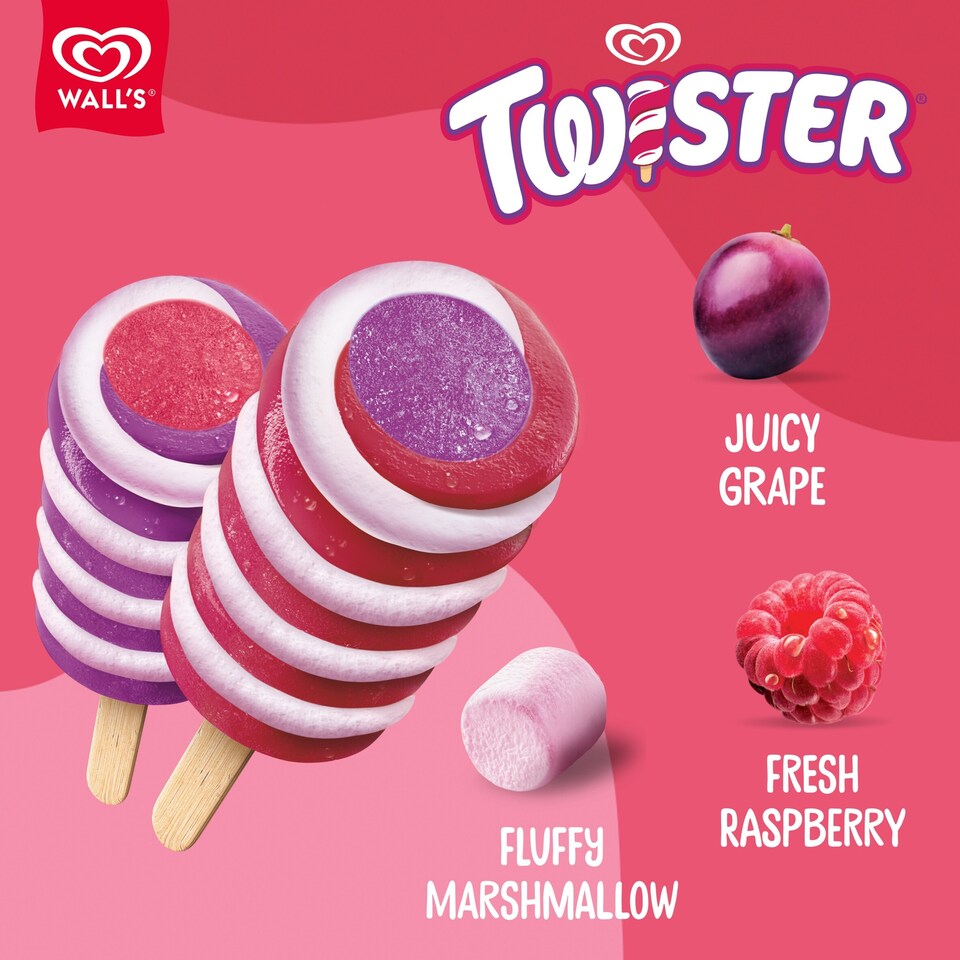 image 1 of Twister Mini Mallow Ice Cream Lollies 6 x 50ml