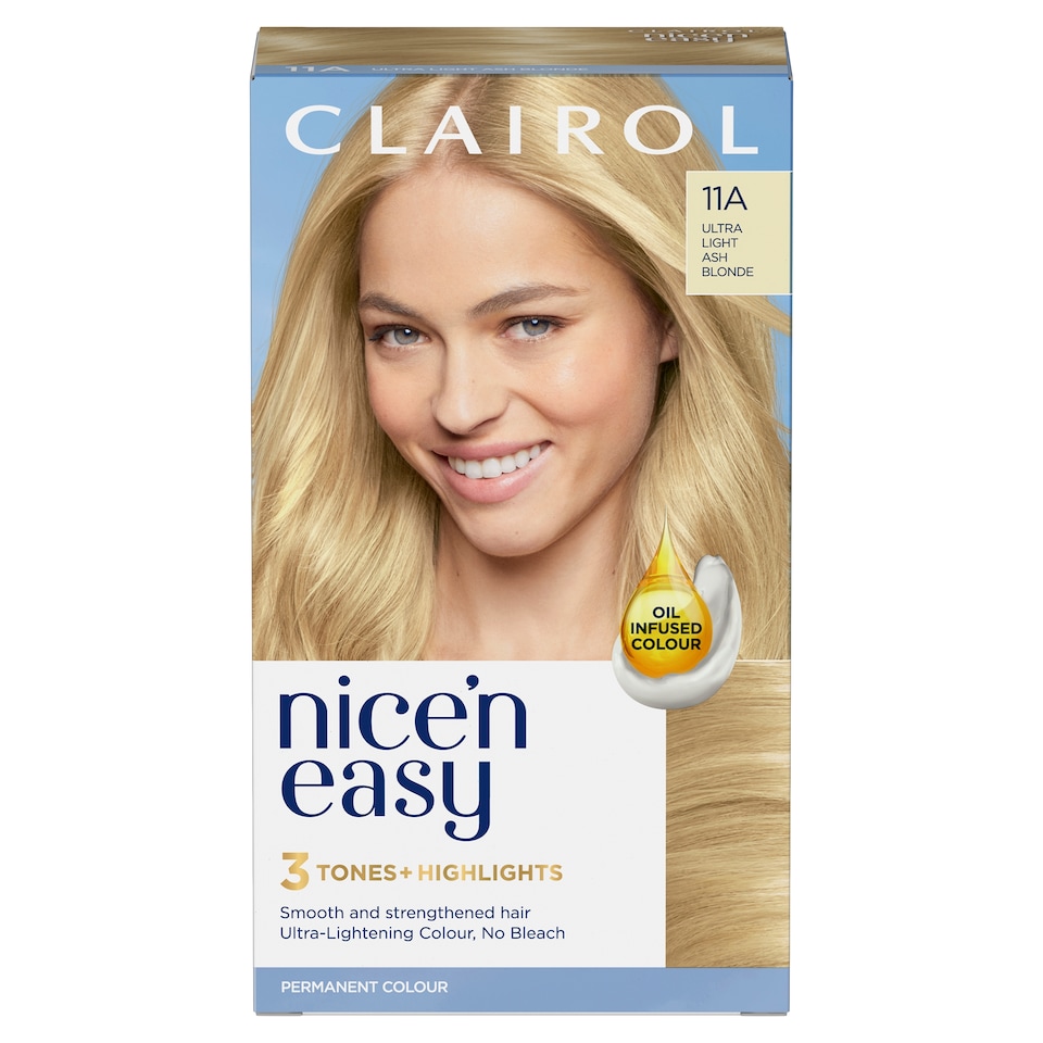 image 1 of Clairol Nice ‘N Easy Ultra Light Ash Blonde 11A Hair Dye