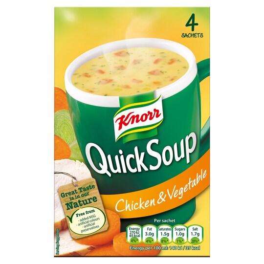 Knorr Quick Soup Chicken And Vegetable 56G Tesco Groceries