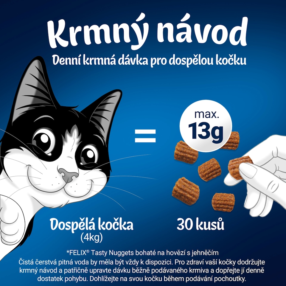 obrázok 1 z Felix Tasty Nuggets maškrty pre mačky hovädzie, jahňacie 180 g