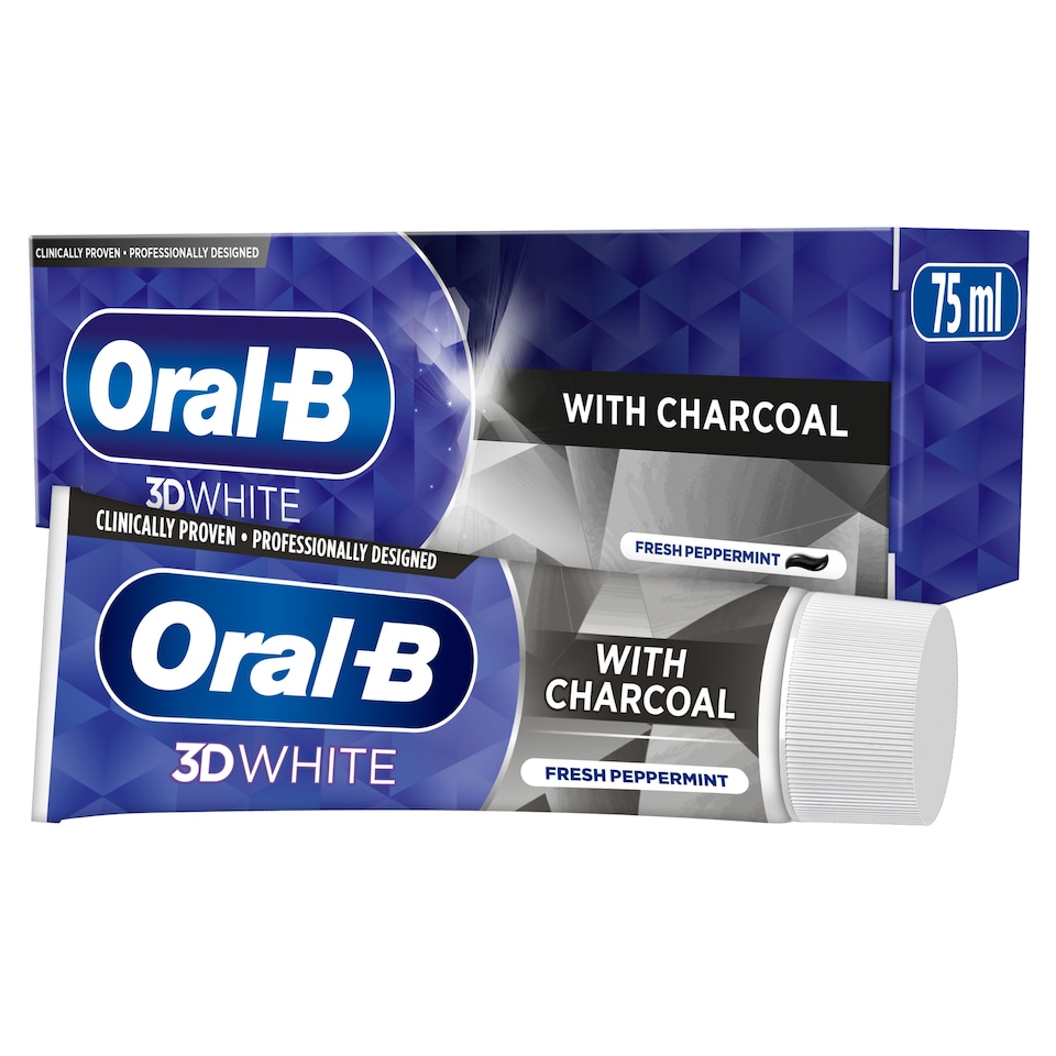 image 1 of Oral-B 3D White With Charcoal Toothpaste 75ml