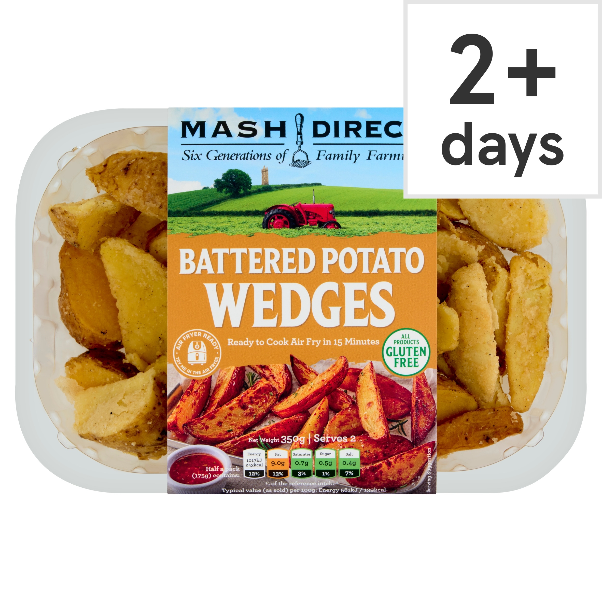 Mash Direct Battered Potato Wedges 350g