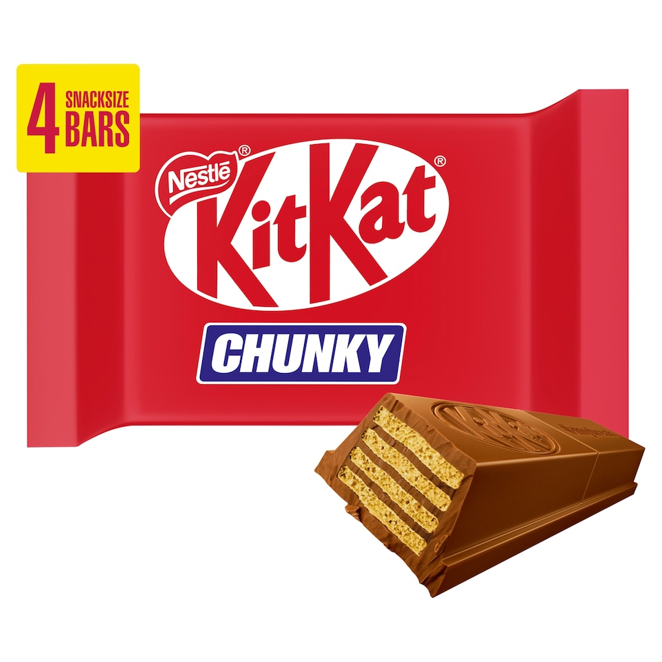 image 1 of Kit Kat Chunky 4 Snacksize Bars 128G