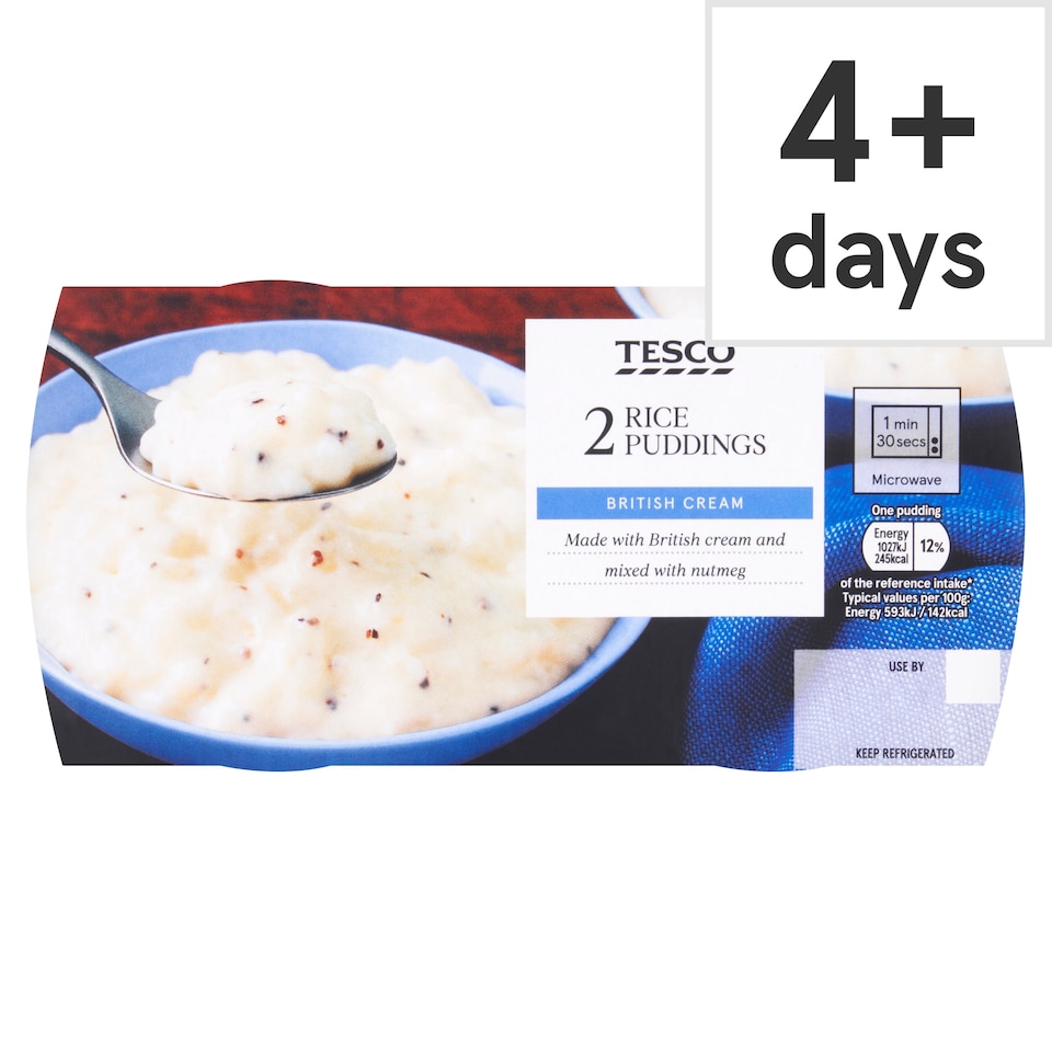Tesco Creamy Rice Puddings 2 Pack 346g