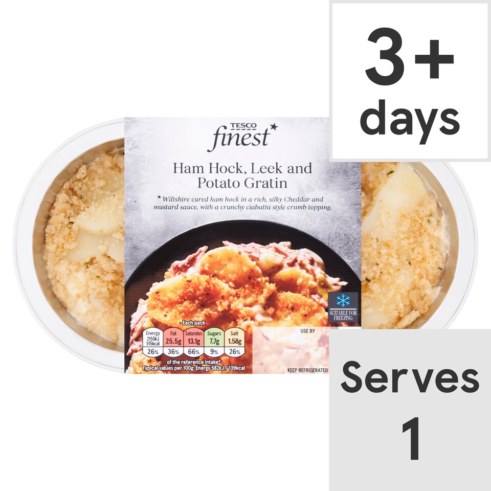 Tesco Finest Ham Hock, Leek & Gratin 400G Tesco Groceries