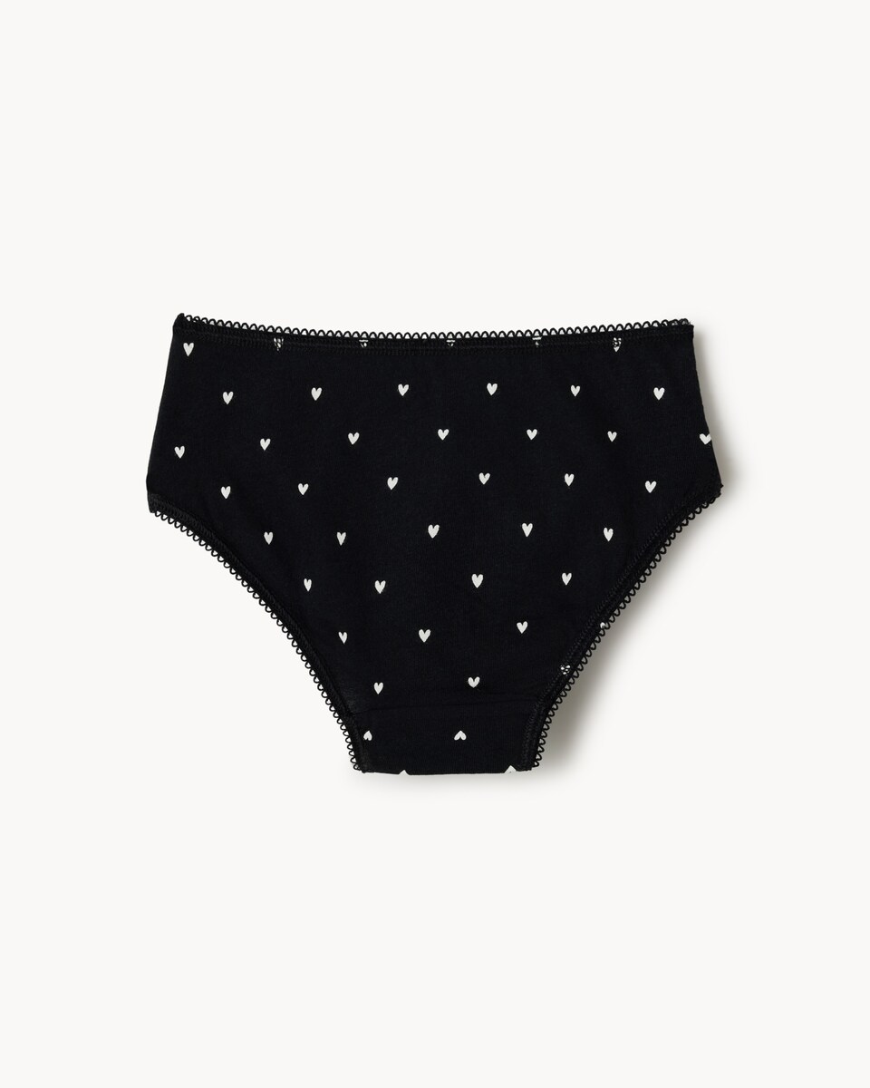 image 1 of F&F Girls 10-Pack Pure Cotton Patterened Briefs in White