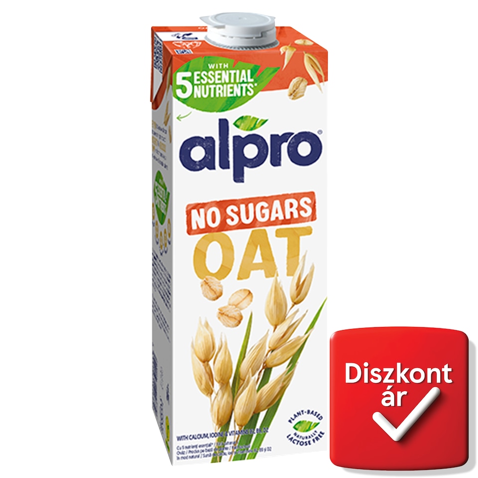 Alpro UHT cukormentes zabital hozzáadott kalciummal B2- és D2-vitaminnal 1 l