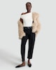 image 2 of F&F Polyamide Asymmetric Neck Sleeveless Top in Cream