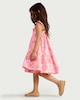 image 2 of F&F Girls Pure Cotton Floral Bow Strap Dress in Pink