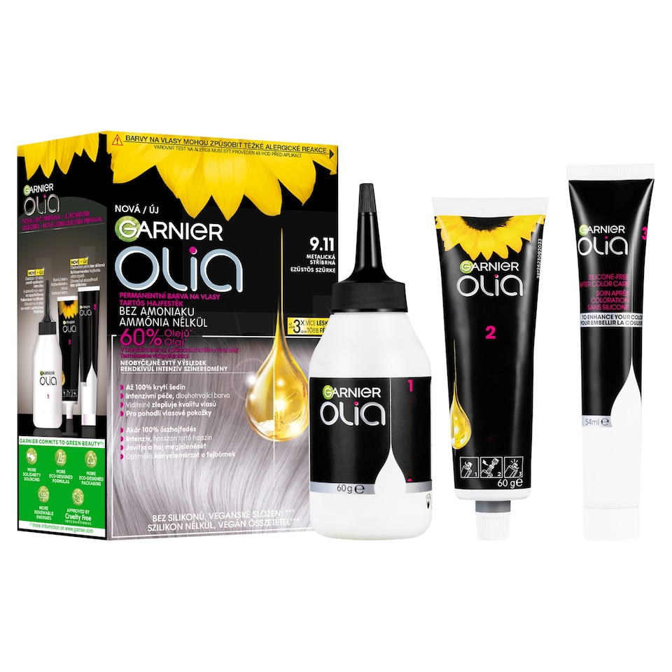 Garnier Olia tartós hajfesték 9.11 Ezüstös szürke  1. kép