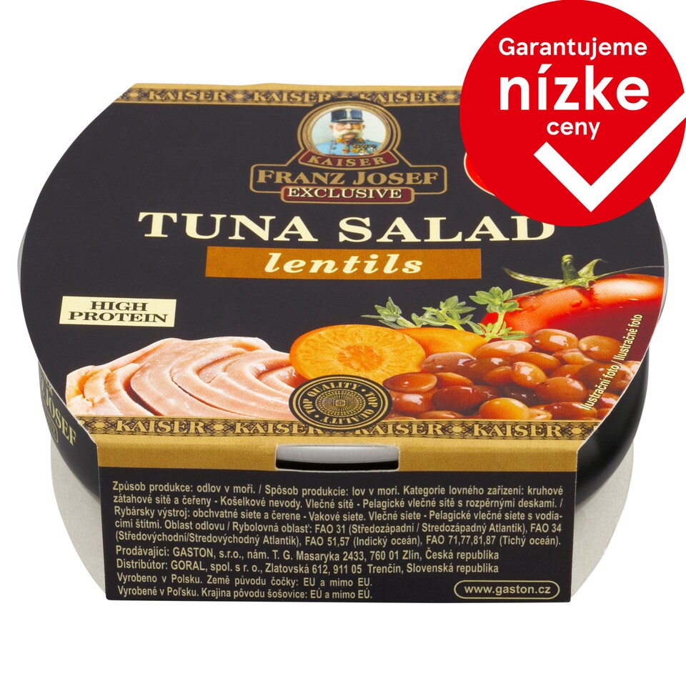 obrázok 1 z Franz Josef Kaiser Exclusive Tuniakový šalát šošovica 160 g