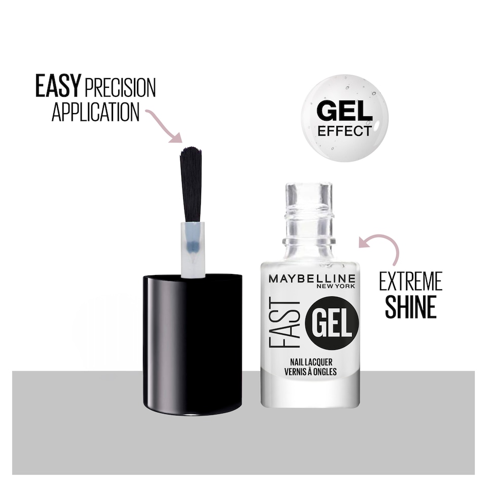 image 1 of Maybelline Fast Gel Nail Lacquer Top Coat 6.7Ml
