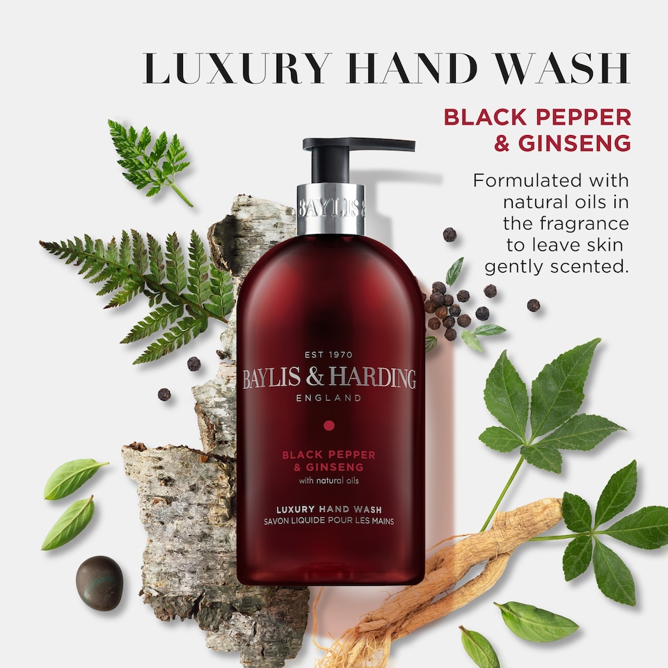 image 1 of Baylis & Harding Black Pepper And Ginseng Handwash 500Ml