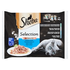 Sheba Selection in Sauce rybí výběr ve šťávě 4 x 85g (340g)