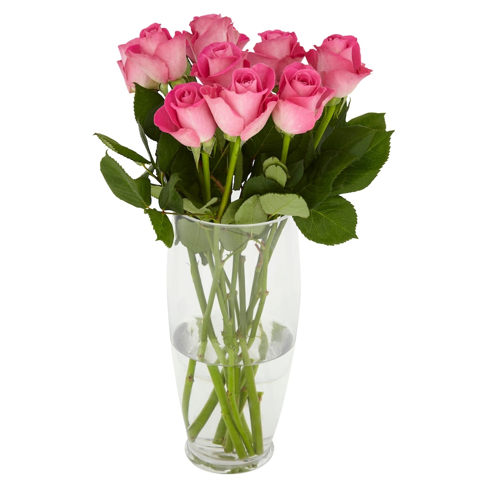 image 1 of Tesco Pink Roses Bouquet Small