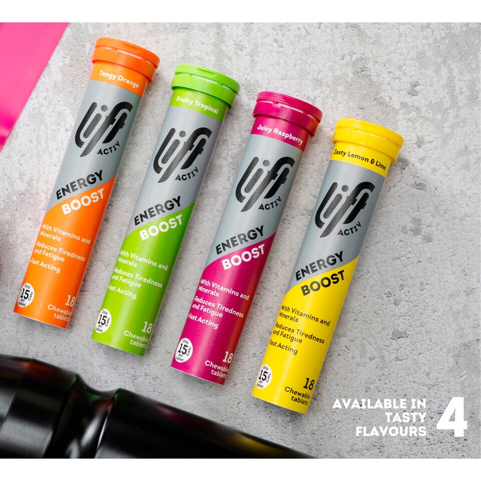 image 1 of LiftActiv Energy Boost Chewable Tablets - Zesty Lemon & Lime 18s