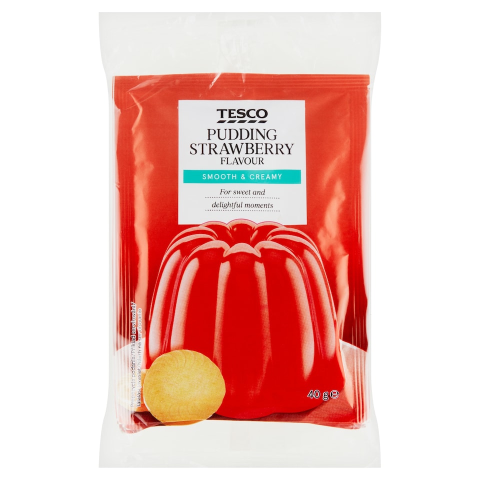 Tesco Pudding Strawberry Flavour 3 x 40 g