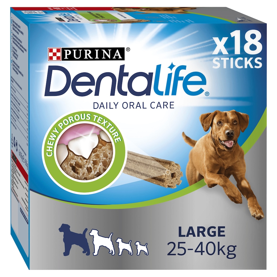 image 1 of Purina Dentalife Large Dog Chews 18 Sticks 636G