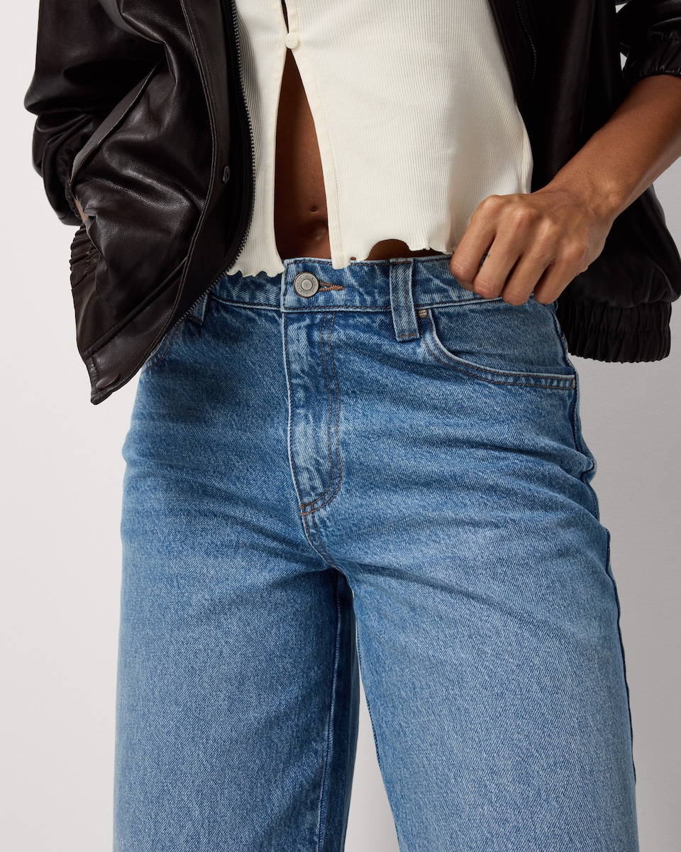 image 1 of OH ME OH MY Wide Leg Jeans in Blue