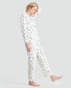 image 1 of F&F Tree Print Button Through Pyjamas in Cream