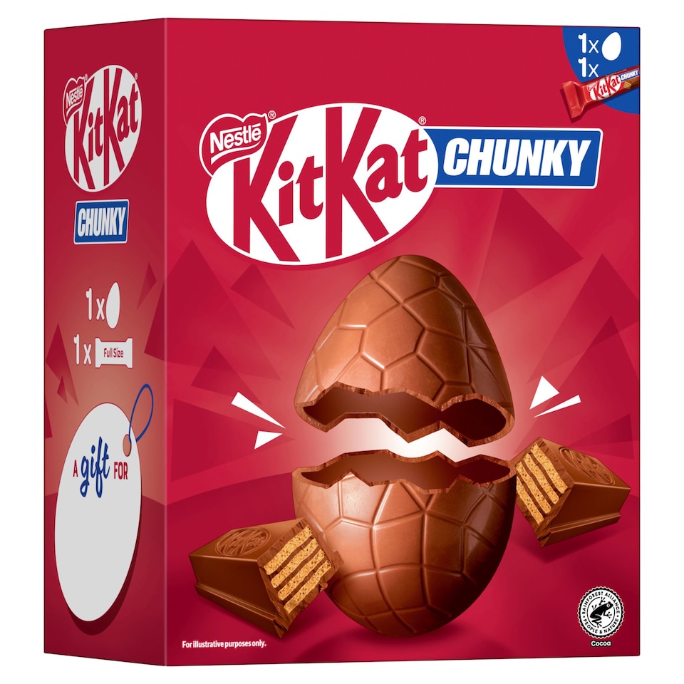 image 1 of Kit Kat Chunky Milk Chocolate Large Easter Egg 190G