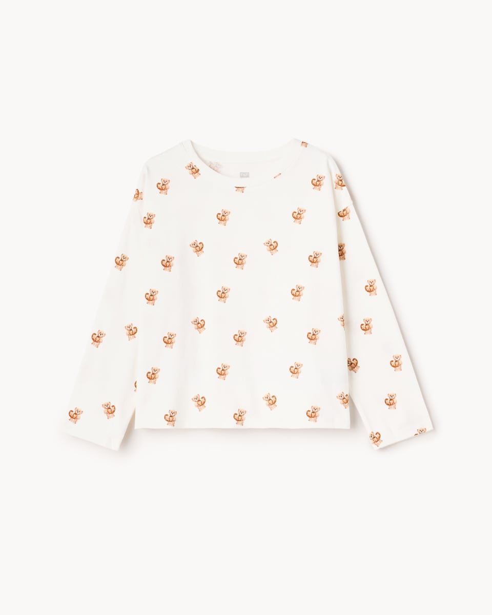 image 1 of F&F Girls 2-Pack Pure Cotton Printed Pyjama Sets in Multi