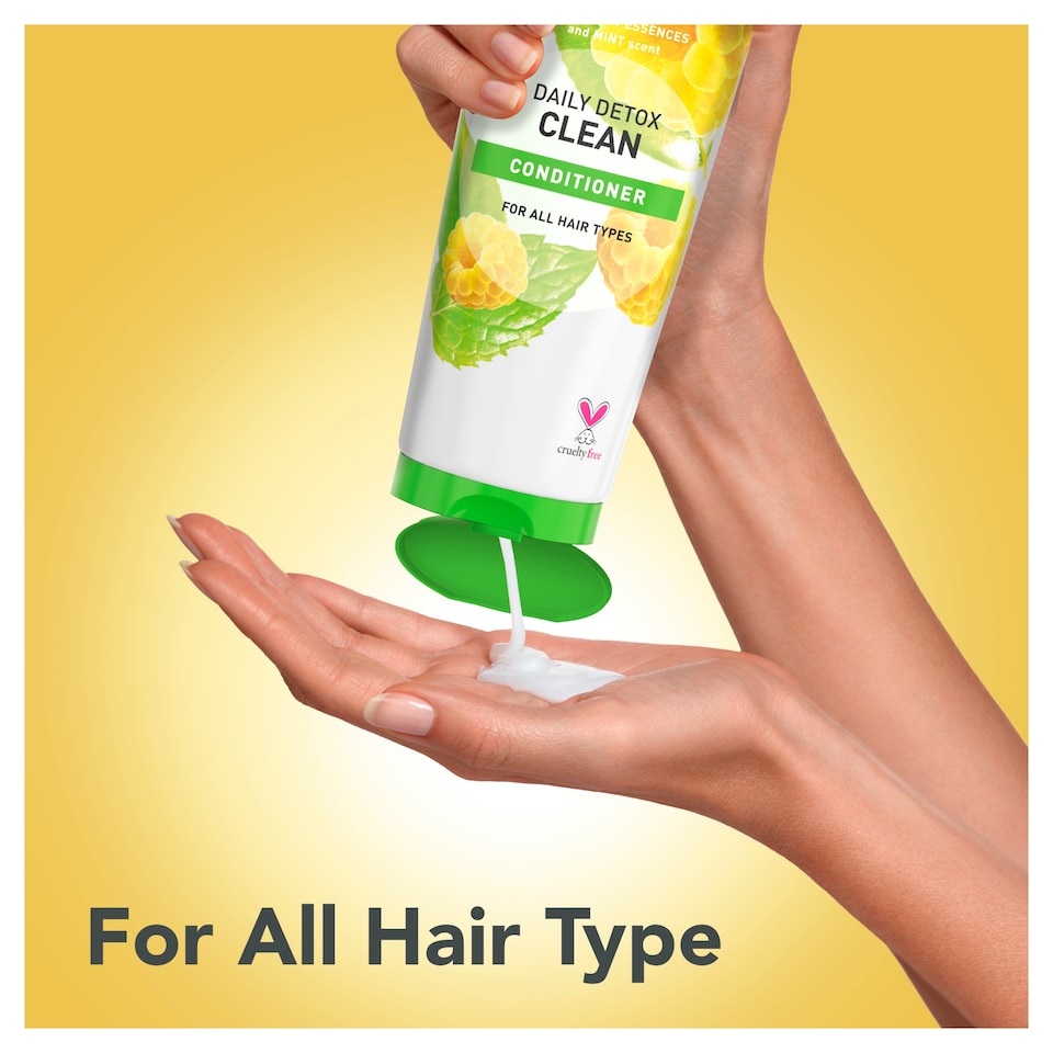image 1 of Herbal Essences Daily Detox Clean Conditioner Raspberry & Mint 275ml