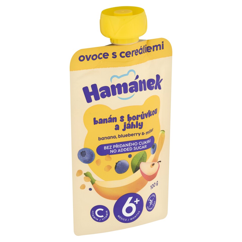 image 1 of Hamánek Banana with Blueberry and Millet 100g