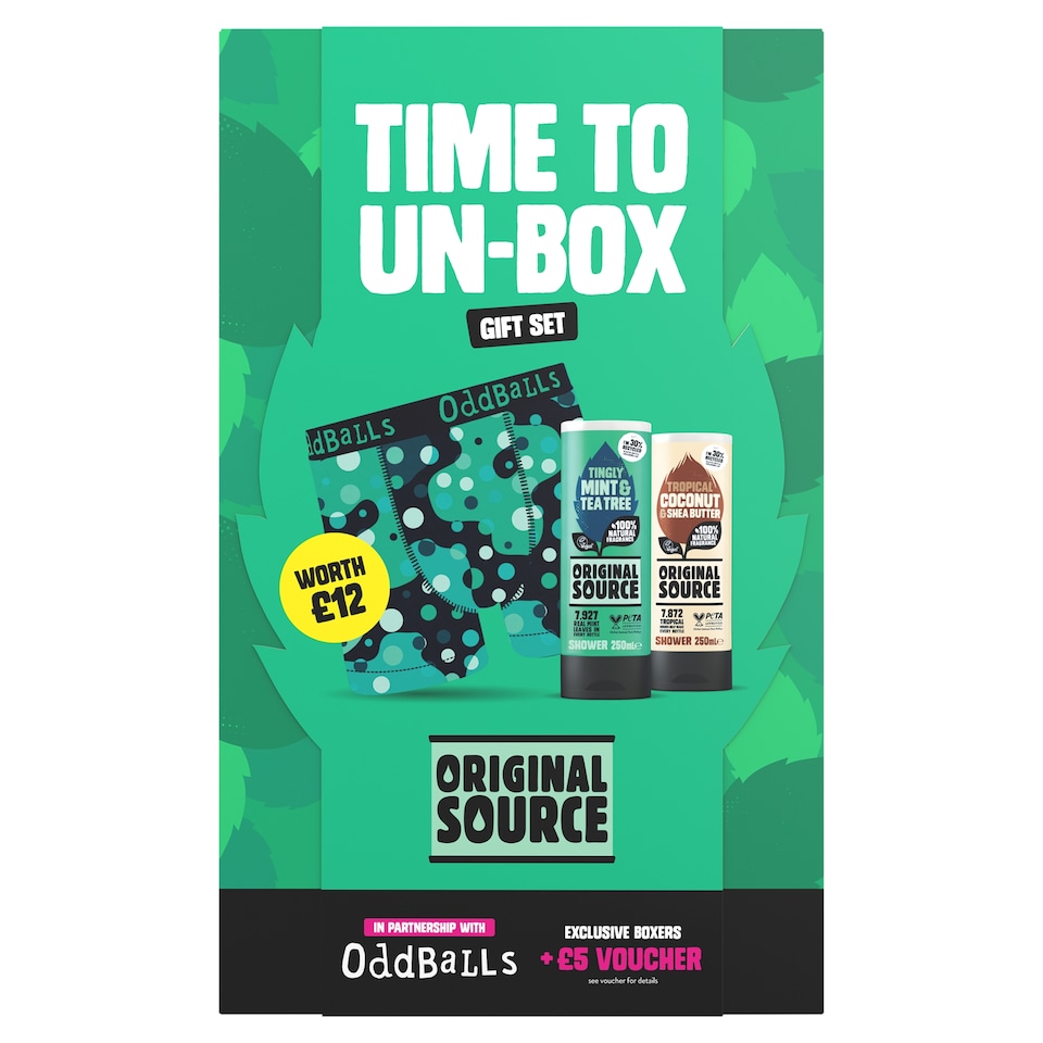 image 1 of Original Source OddBalls Shower Gels & Boxers Gift Set
