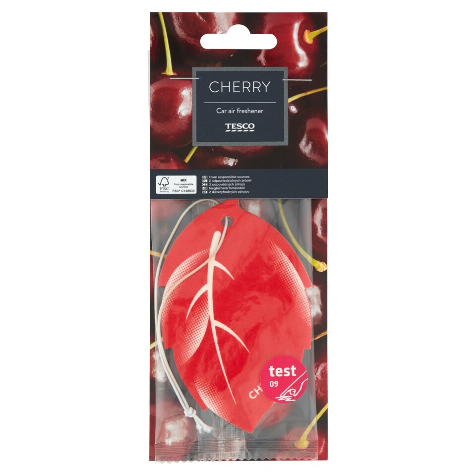 Tesco Hanging Card Cherry Car Air Freshener