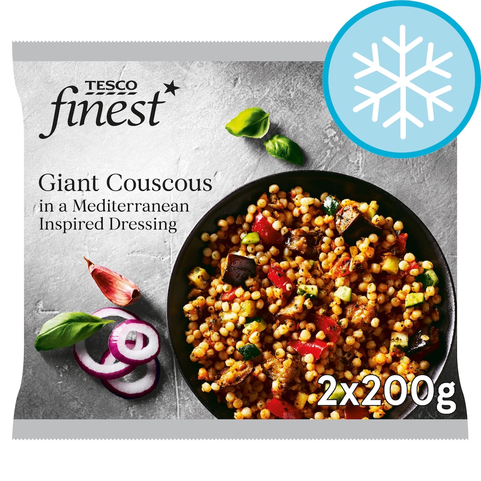 Tesco Finest Giant Couscous Mediterranean Style Dressing 400G