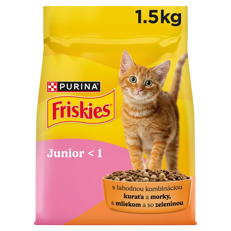 obrázok 1 z Friskies Junior granuly pre mačiatka kura a morka, s mliekom, zelenina 1,5 kg