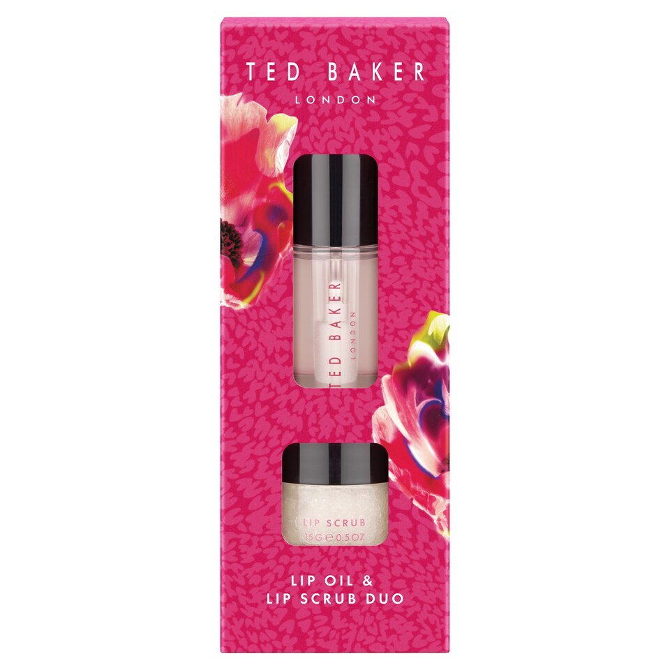 image 1 of Ted Baker Lip Oil & Lip Scrub Duo Gift Set.