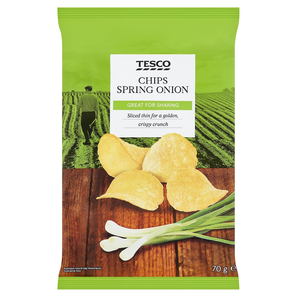 Tesco Chips Spring Onion 70 g