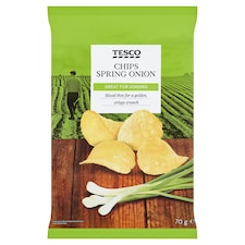 Tesco zöldhagyma ízű burgonyachips 70 g