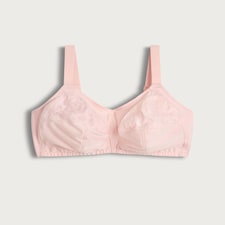 F&F Floral Embroidered Full Cup Bra in Pink