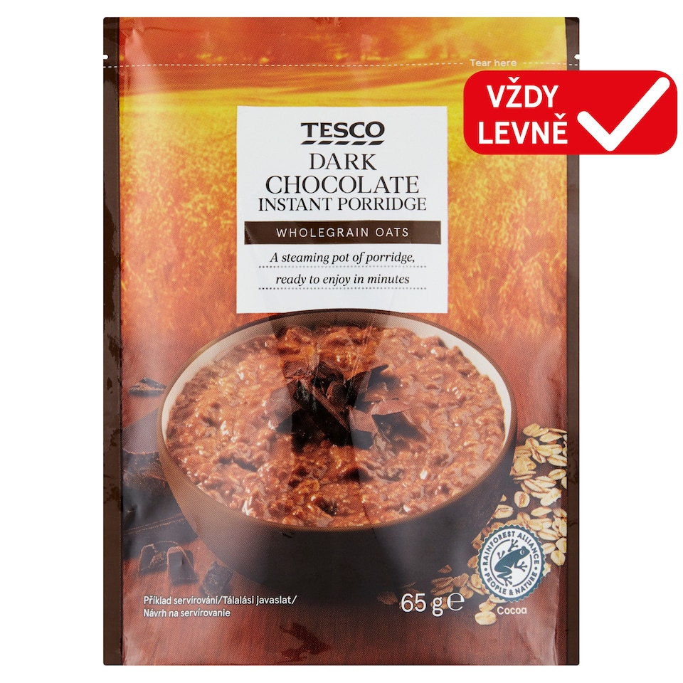 Tesco Instantní ovesná kaše s čokoládou 65g