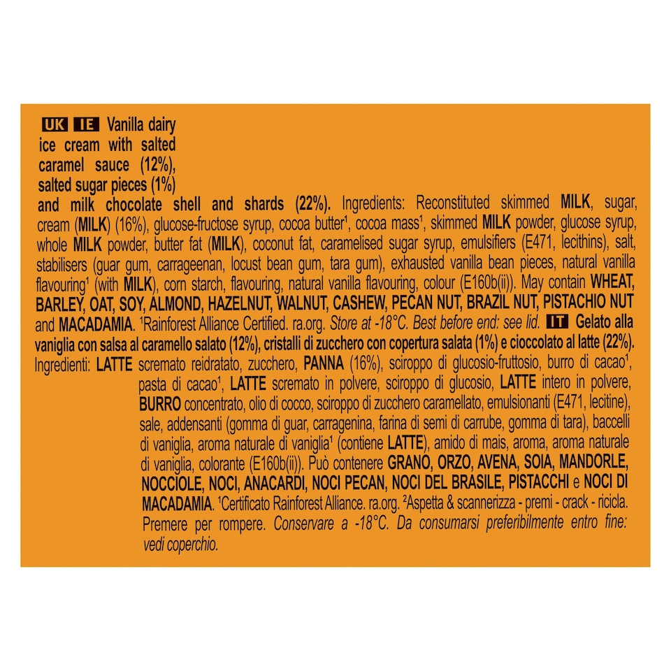 image 1 of MAGNUM DOUBLE SALTED CARAMEL ICE CREAM TUB 440ML