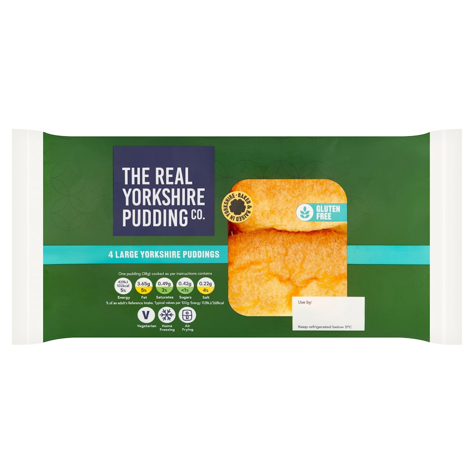 The Real Yorkshire Pudding Co. Gluten Free Large Yorkshire Puddings 160g
