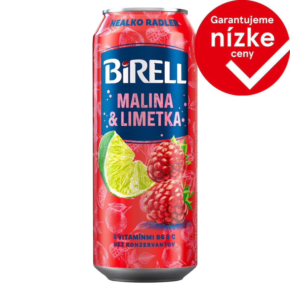 Birell Malina & limetka nealko radler 0,5 l