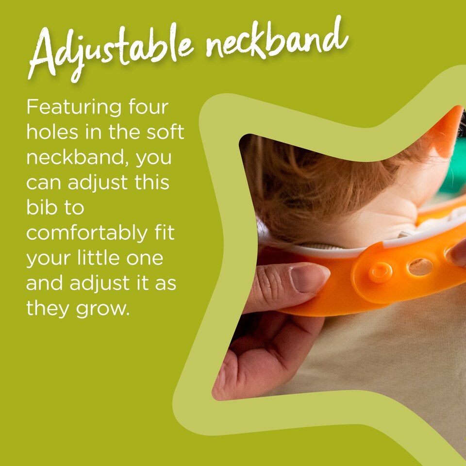 image 1 of Tommee Tippee Comfi Neck Catch All Bib 6 Months+