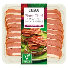 Tesco Plant Chef 8 Meat Free Smokey Rashers 150G