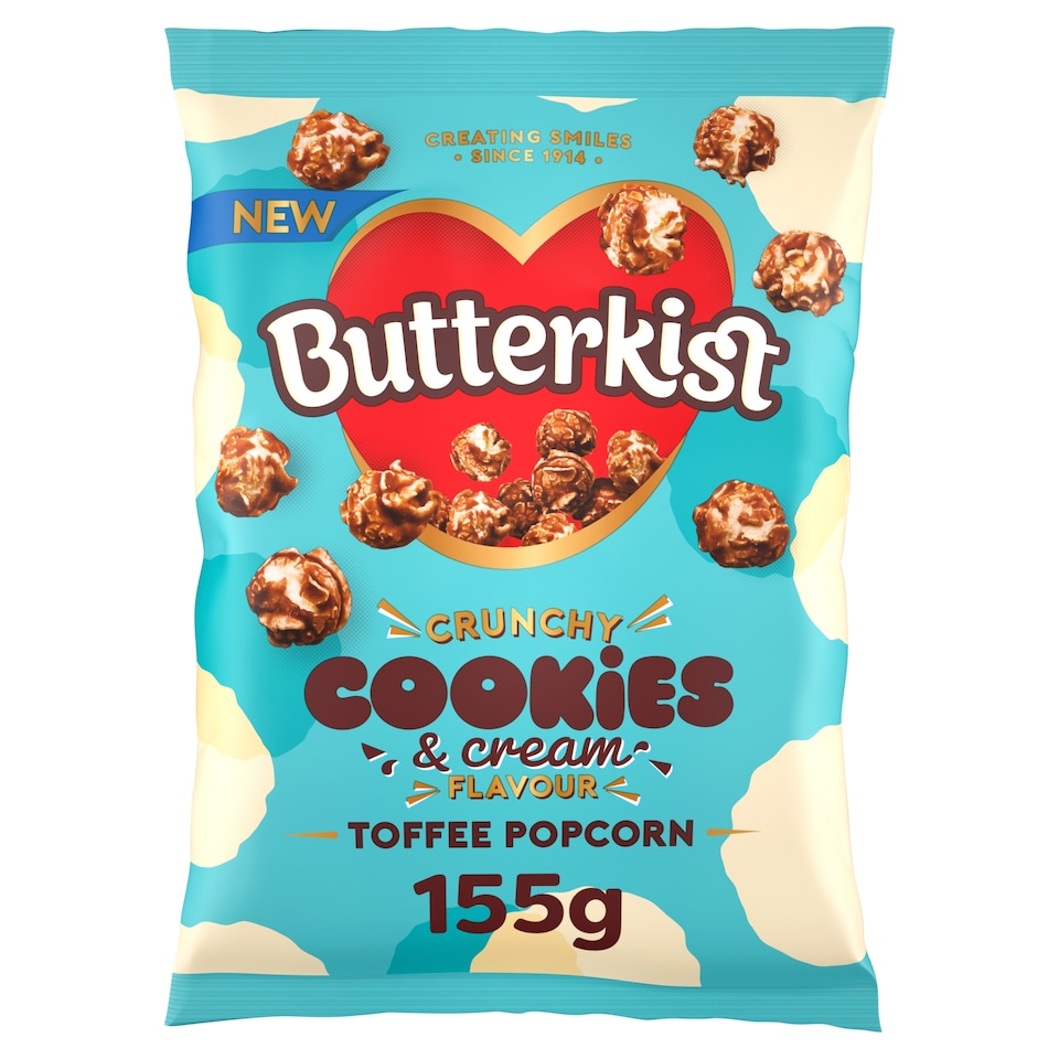 Butterkist Cookies & Cream Flavour Toffee Popcorn 155g
