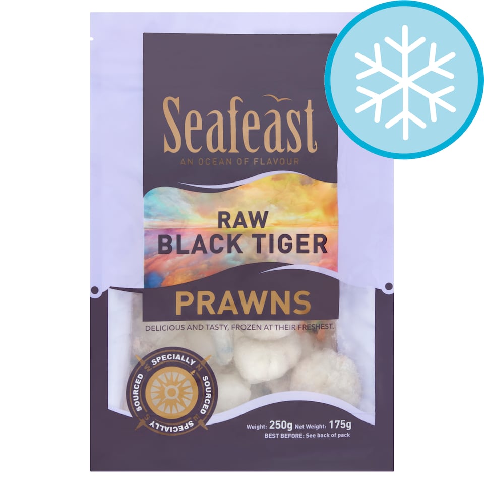 Seafeast Black Tiger Prawns 250G