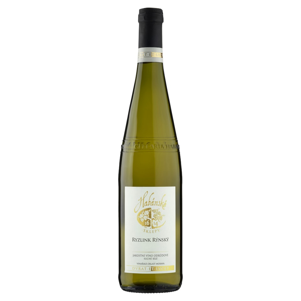 Habánské Sklepy Riesling Rhine Quality Varietal Dry White Wine 0.75L