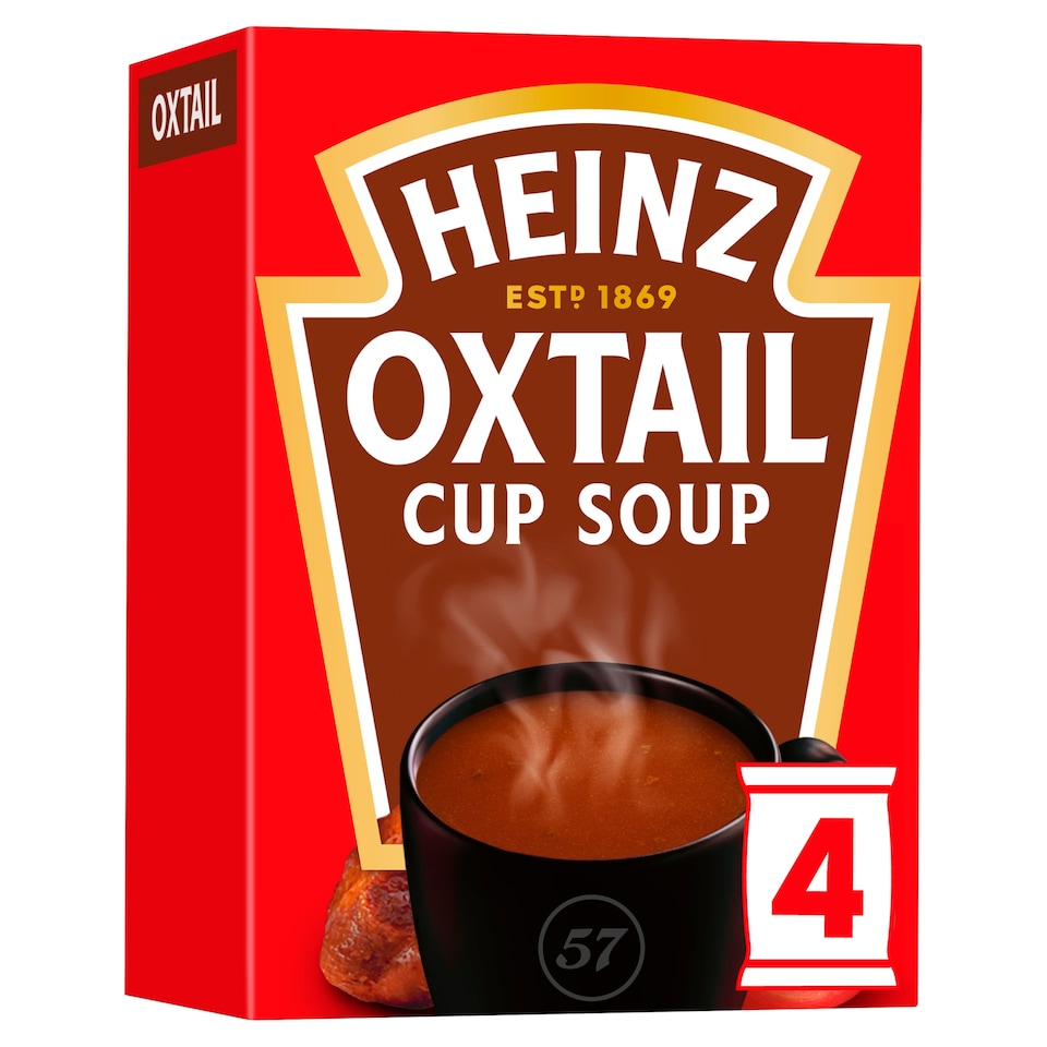 image 1 of Heinz Oxtail Cup Soup 4 Pack 62G